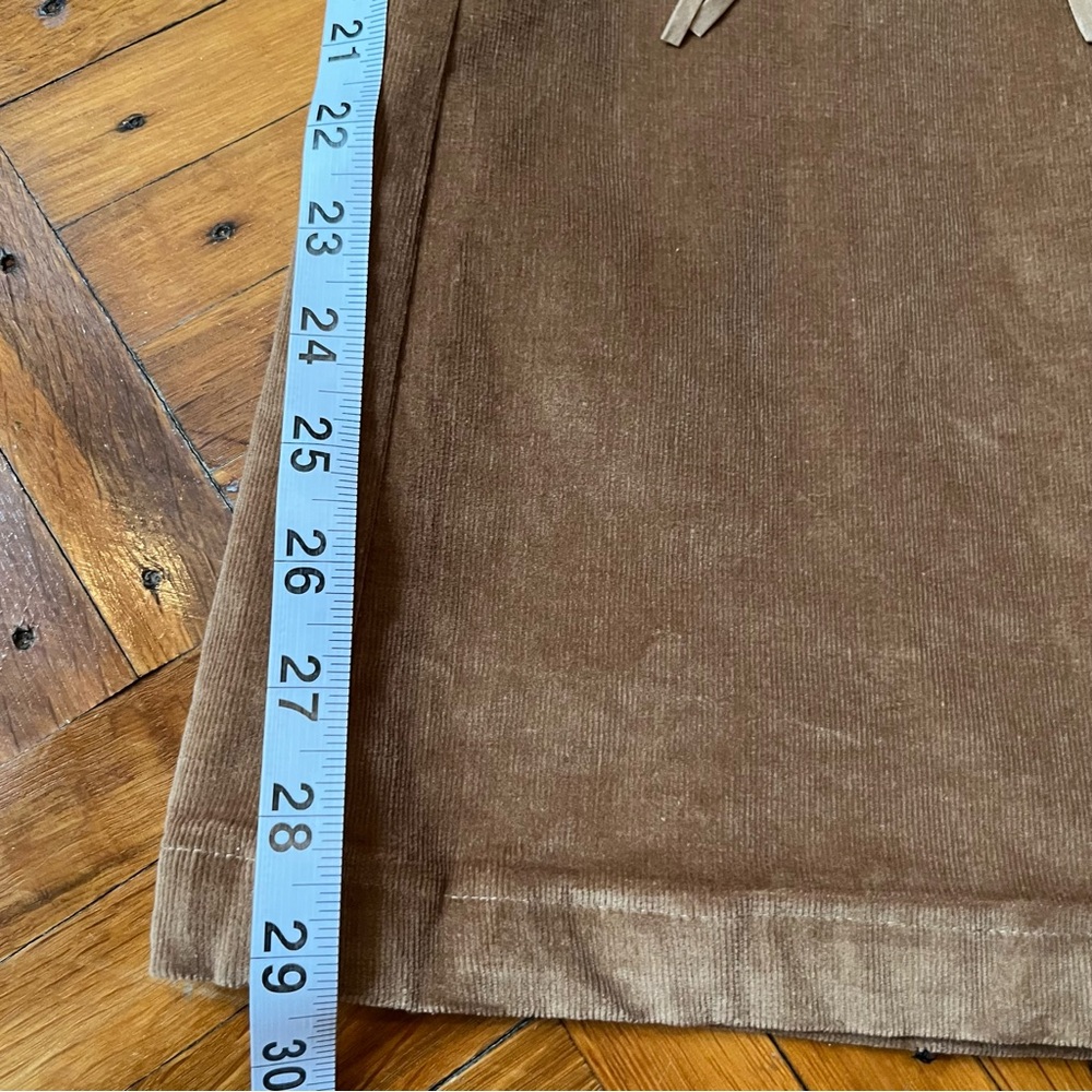 Cache Brown Velvet Flared Pants with Fringe Belt - Picture 13 of 14